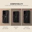 Model compatibility of the Black with Red Detail Leather Case for Galaxy S21 Ultra