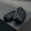 2 piece design of the Black Leather Case for AirPods (4th Gen)