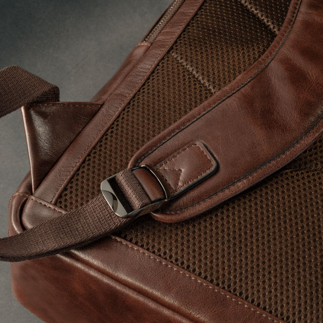 Dark Brown Leather Backpack