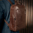 Dark Brown Leather Backpack