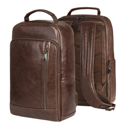 Dark Brown Leather Backpack