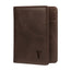 Slim Leather Bifold Wallet (with RFID Protection) - Dark Brown