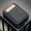 Back of the Black with Red Detail Leather Coin Purse with Card Holder with 3 card slots