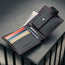 Inside of the Black with Red Detail Leather Wallet with Coin Pocket