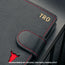 Monogramming on the Black with Red Detail Leather Wallet with Coin Pocket