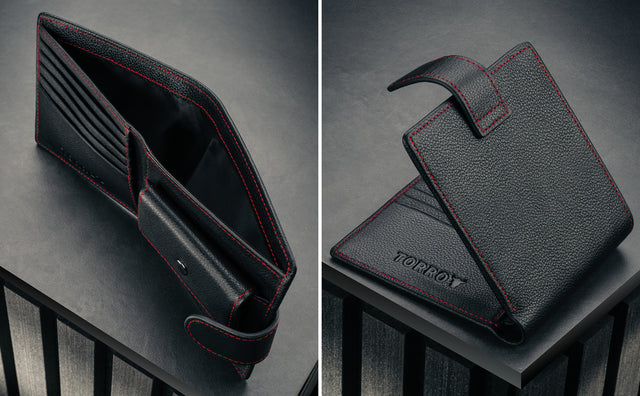Leather Classic Wallet with Coin Pocket (RFID Blocking) Feature Focus