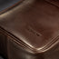 Close up of the premium Dark Brown Leather Crossbody Shoulder Satchel Bag