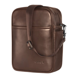 Dark Brown Leather Crossbody Shoulder Satchel Bag
