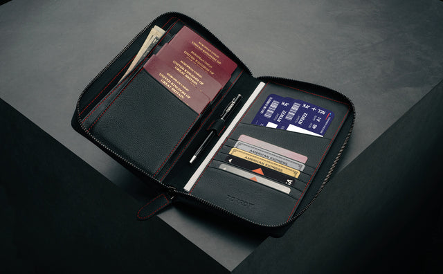 Leather Family Travel Wallet & Passport Holder Feature Focus