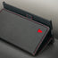 Integrated stand function on the Black with Red Detail Leather Case for Samsung Galaxy Z Fold8 Ultra