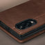 Camera cutout on the Dark Brown Leather Case for Samsung Galaxy Z Fold8
