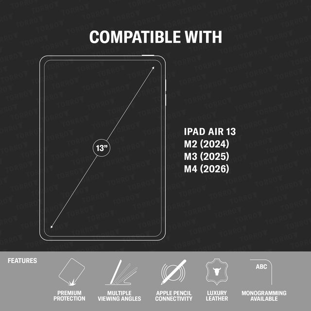 Compatibility and features of the Leather Case for Apple iPad Air 13