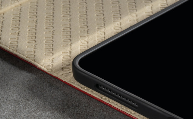 Inside view of the Red iPad Air Leather Case