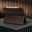 Built-in viewing stand of the Dark Brown Leather Case for Apple iPad Pro 11