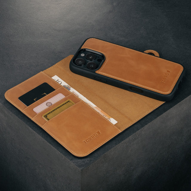Apple iPhone 16 Pro Max 2-in-1 Leather Wallet Case (with Detachable Cover & MagSafe Charging)