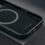 Microfibre lining in the Black Leather Slimline Bumper Case for iPhone 16 Pro Max