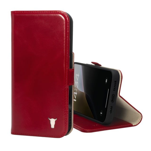 Red Leather Case for iPhone 16 Pro Max
