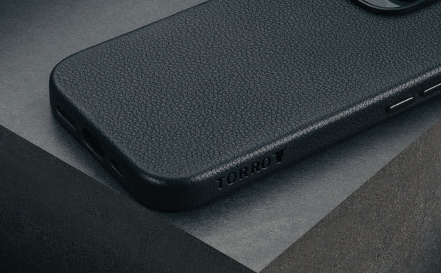Apple iPhone 16 Leather Slimline Bumper Case (MagSafe Compatible) Feature Focus