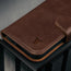 Dark Brown Leather Detachable Case for iPhone 17
