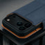 Camera cutout on the Nubuck Blue Detachable Case for iPhone 17 Pro