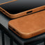 Slimline Light Brown / Tan Leather Bumper Case for iPhone 17 Pro Max