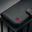 Black with Red Detail Leather Detachable Case for iPhone 17 Pro Max