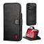 Black with Red Detail Leather Detachable Case for iPhone 17 Pro Max