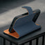 Stand function of the Nubuck Blue Detachable Case for iPhone 17 Pro Max