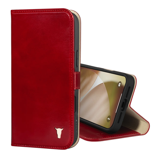 Red Leather Case for iPhone 17 Pro Max