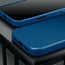 Slimline Cobalt Blue Leather Bumper Case for iPhone 17 Pro