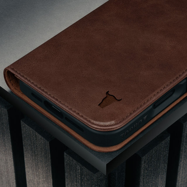 Dark Brown Leather Case for iPhone 17