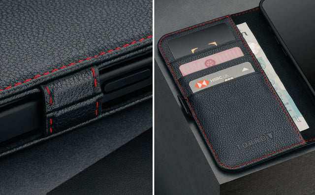 Apple iPhone 17e / 16e Leather Wallet Case (with Stand Function) Feature Focus