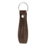 Premium Leather Loop Keyring - Dark Brown