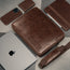 Dark Brown Leather Messenger Bag
