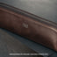 Monogrammed Dark Brown Leather Pencil Case