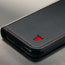 Close up on the Black with Red Stitching Leather Case for the Google Pixel 11 Pro