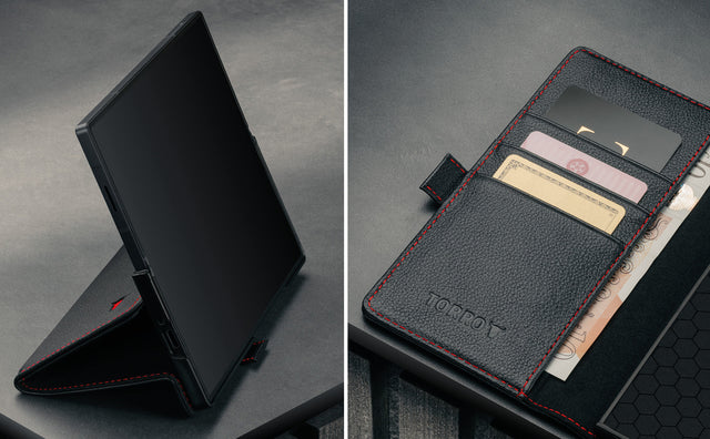 Samsung Galaxy Z Fold7 Leather Wallet Case (with Stand Function) Feature Focus