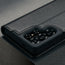 Camera cutout on the All Black Leather Case for Galaxy S25 Ultra