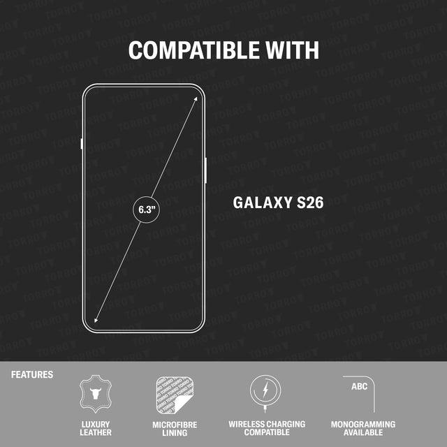 Compatibility and features of the Leather Bumper Case for Galaxy S26