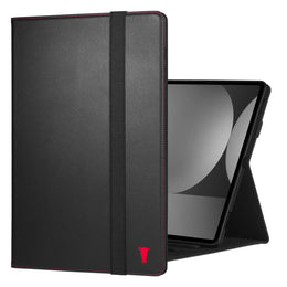 Black with Red Detail Leather Case for Samsung Galaxy Tab S9 Ultra