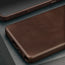 Back of the Dark Brown Slimline Leather Bumper Case for Galaxy S25 Ultra