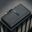 Card storage slot on the back of the Black Leather Golf Scorecard Holder