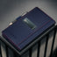 Card slot on the back of the TORRO Navy Blue with Red Detail Leather Golf Scorecard Holder