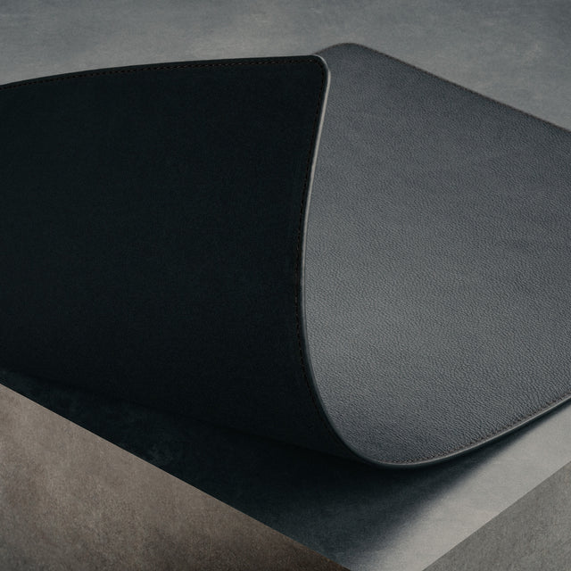Underside of the Small Black Leather Desk Mat