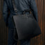 Black Trifold Canvas Suit Carrier / Garment Bag