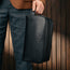 Black Leather Wash Bag