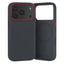 Black with Red Detail Woven Fabric Bumper Case for iPhone 17 Pro Max
