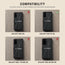 Comparison picture to show the Black Leather (with Red Stitching) Stand Case for Galaxy S20 FE 5G