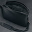 Black Leather Messenger Bag suitable for Laptop / iPad / Tablet