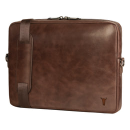 Dark Brown Leather Messenger Bag